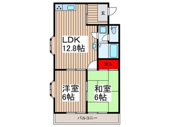 ヒルズサンワ－ドの物件間取画像